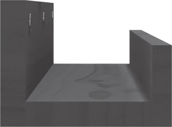 vidaXL Τοίχου ράφια, 2 τεμ., γκρι, 50x12x9 εκ., ξύλο πεύκου