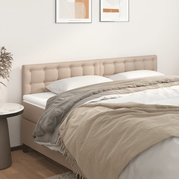 vidaXL Προσκέφαλα, 2 τεμάχια, κάπουτσίνο, 100x5x78/88 cm, συνθετικό δέρμα