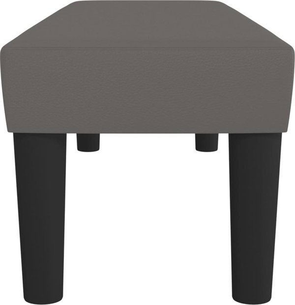 vidaXL Lawka, szara, 100x30x30 cm, tapicerowana sztuczna skora
