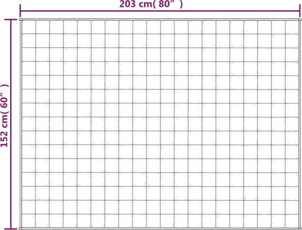 vidaXL Βαριδι για κουβέρτα, κρεμ, 152x203 εκ, 11 κιλά, ύφασμα