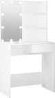 vidaXL Τοαλέτα με φωτισμό LED, λευκή, 74,5x40x141 cm