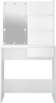vidaXL Τοαλέτα με φωτισμό LED, λευκή, 74,5x40x141 cm
