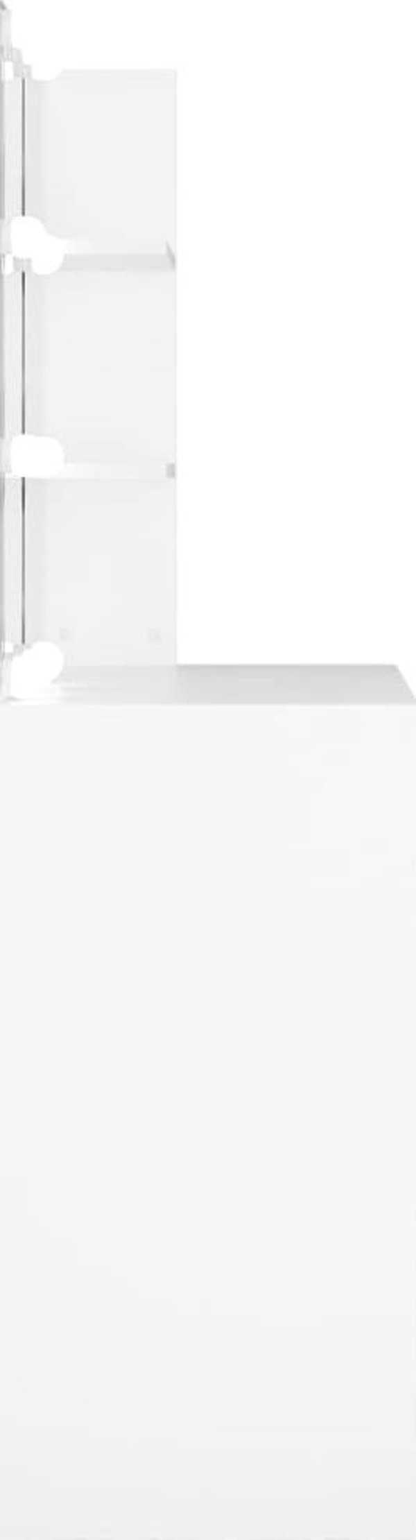 vidaXL Τοαλέτα με φωτισμό LED, λευκή, 74,5x40x141 cm