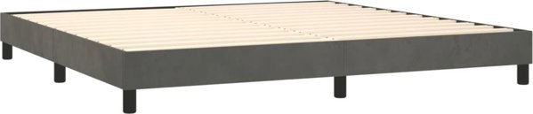 vidaXL Λουτζκο κοντινενταλ με στρωμα και LED, γκρι βελούδο, 200x200 cm