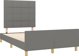vidaXL Rama κρεβατιού με κεφαλάρι, σκούρο γκρι, 120x200 cm, επενδυμένη με ύφασμα