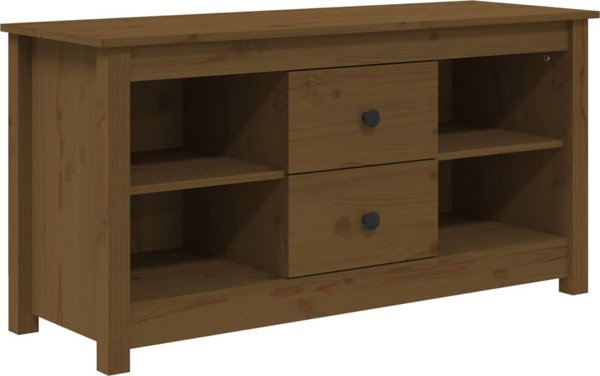 vidaXL Szafka pod telewizor, miodowa, 103x36,5x52 cm, drewno sosnowe
