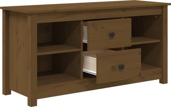 vidaXL Szafka pod telewizor, miodowa, 103x36,5x52 cm, drewno sosnowe
