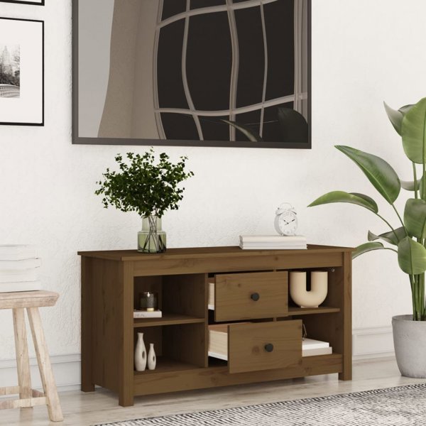 vidaXL Szafka pod telewizor, miodowa, 103x36,5x52 cm, drewno sosnowe