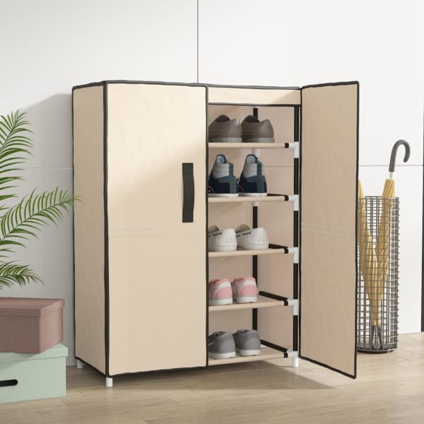 vidaXL Ντουλάπι για Παπούτσια, Κρεμ, 60x28x90 εκ., από Υλικό