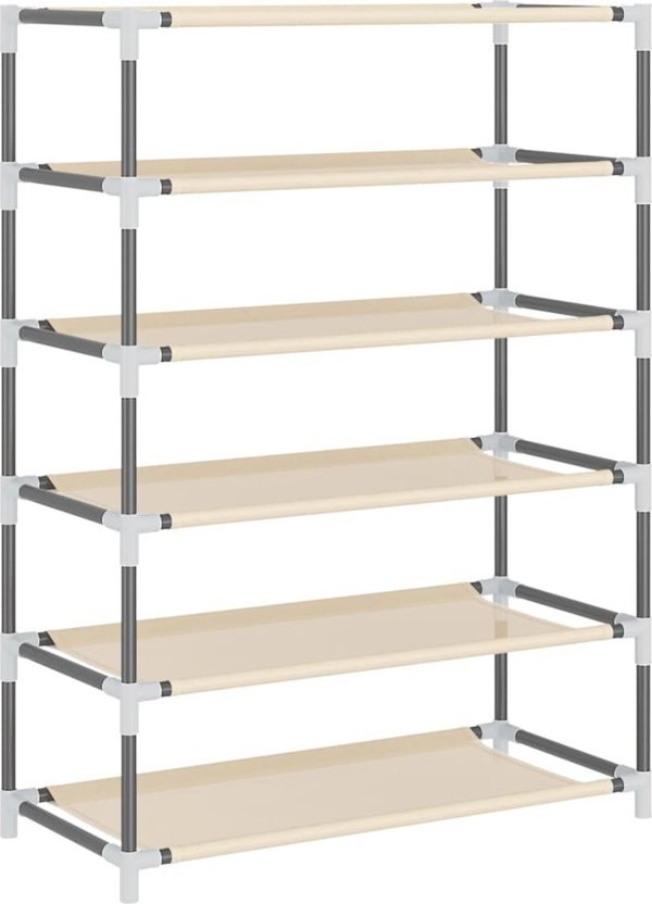 vidaXL Ντουλάπι για Παπούτσια, Κρεμ, 60x28x90 εκ., από Υλικό