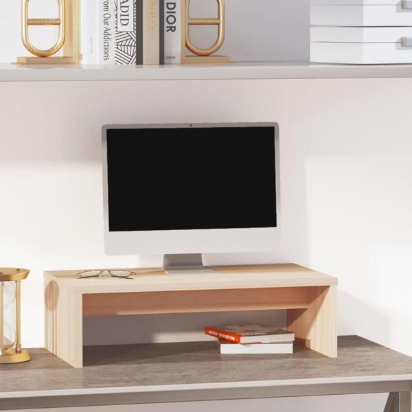 vidaXL vidaXL Podstawka na monitor, 50x27x15 cm, lite drewno sosnowe