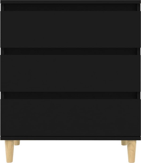 vidaXL Συρταριέρα, μαύρη, 60x35x70 cm, από ξύλο και συνθετικό υλικό