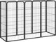 vidaXL Kojec dla psa, 8 paneli, czarny, 50x100 cm, stal