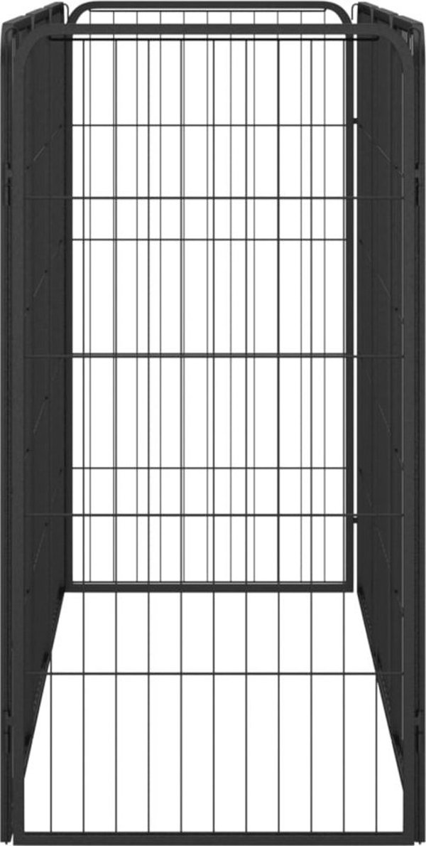 vidaXL Kojec dla psa, 8 paneli, czarny, 50x100 cm, stal