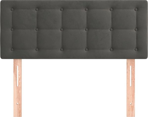 vidaXL Zaglowek do lozka, ciemnoszary, 100x5x78/88 cm, aksamit
