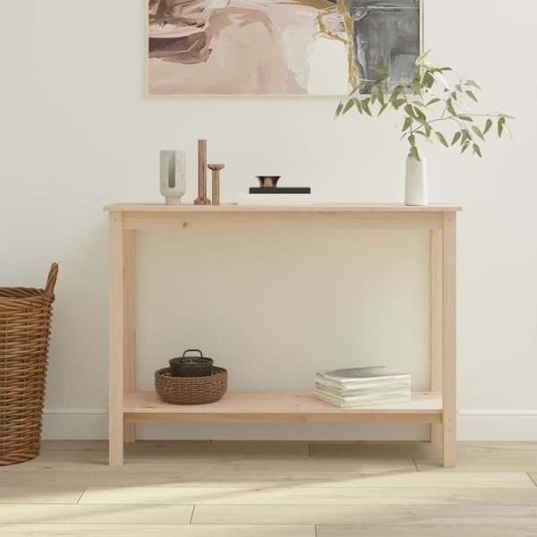vidaXL vidaXL Stolik konsolowy, 110x40x80 cm, lite drewno sosnowe