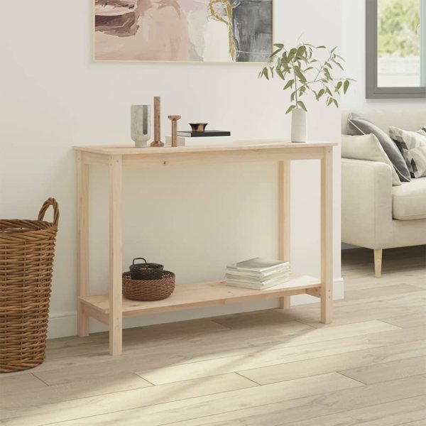 vidaXL vidaXL Stolik konsolowy, 110x40x80 cm, lite drewno sosnowe