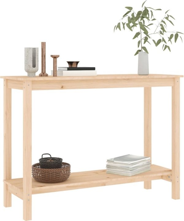 vidaXL vidaXL Stolik konsolowy, 110x40x80 cm, lite drewno sosnowe
