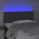 Προσκέφαλο κρεβατιού vidaXL με LED, σκούρο γκρι, 90x5x78/88 εκ, ύφασμα