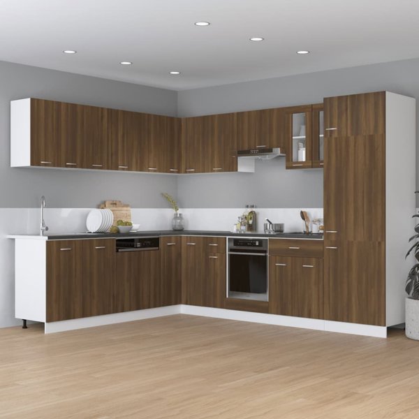 vidaXL Κάτω ντουλάπι με συρτάρι, καφέ δρυς, 30x46x81,5 εκ.