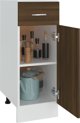 vidaXL Κάτω ντουλάπι με συρτάρι, καφέ δρυς, 30x46x81,5 εκ.