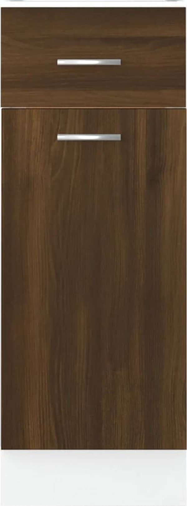 vidaXL Κάτω ντουλάπι με συρτάρι, καφέ δρυς, 30x46x81,5 εκ.