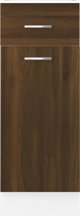 vidaXL Κάτω ντουλάπι με συρτάρι, καφέ δρυς, 30x46x81,5 εκ.