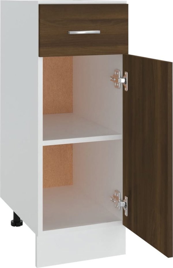 vidaXL Κάτω ντουλάπι με συρτάρι, καφέ δρυς, 30x46x81,5 εκ.