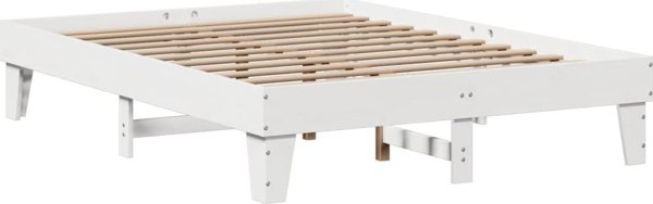 vidaXL Κρεβατοκάμαρα χωρίς Στρώμα, Λευκό, 150x200 εκ, Στερεό Πεύκο