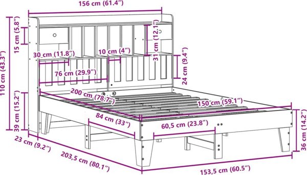 vidaXL Κρεβατοκάμαρα χωρίς Στρώμα, Λευκό, 150x200 εκ, Στερεό Πεύκο
