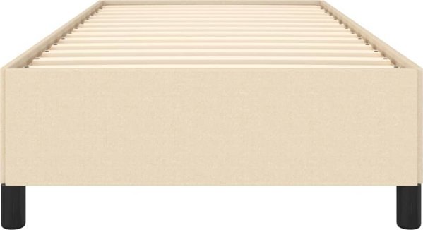 vidaXL Rama κρεβατιού, κρεμ, 90x200 εκ., επενδεδυμένη με ύφασμα