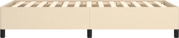 vidaXL Rama κρεβατιού, κρεμ, 90x200 εκ., επενδεδυμένη με ύφασμα