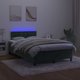vidaXL κρεβάτι κοντινεντάλ με στρώμα και LED, πράσινο βελούδο, 120x200 cm