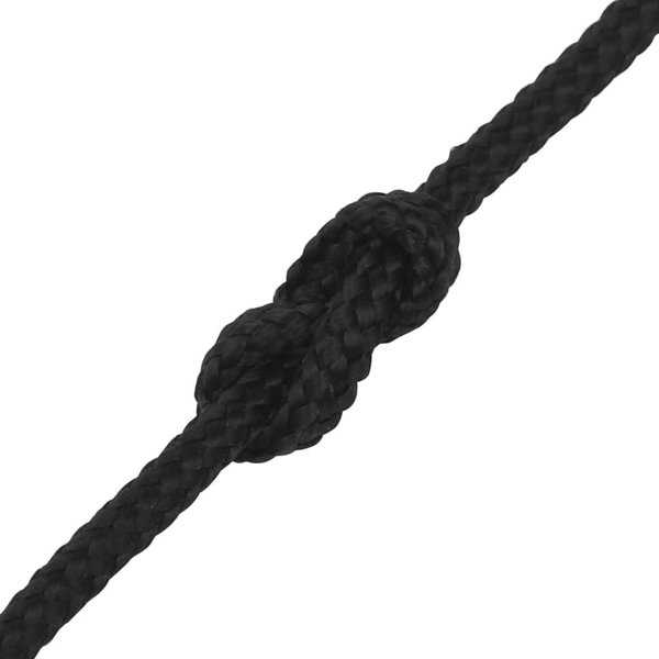 vidaXL Ναυτικό σχοινι, μαύρο μονόχρωμο, 2 mm, 100 m, πολυπροπυλένιο
