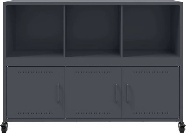 vidaXL Szafka, antracytowa, 100,5x39x72 cm, stal