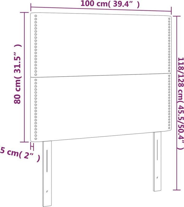 vidaXL Zaglowki do lozka, 2 szt., rozowy, 100x5x78/88 cm, aksamitny