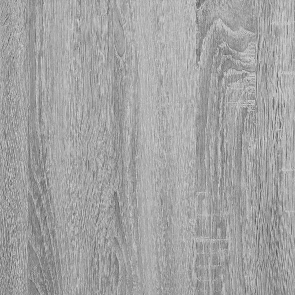 vidaXL Κρεμάστρα Τοίχου με Καθρέφτη Γκρι Sonoma, Μοντέρνα Σχεδίαση για Οργάνωση Εισόδου