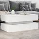 vidaXL Stolik kawowy z oswietleniem LED, bialy, 90x50x40 cm