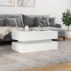 vidaXL Stolik kawowy z oswietleniem LED, bialy, 90x50x40 cm