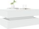vidaXL Stolik kawowy z oswietleniem LED, bialy, 90x50x40 cm
