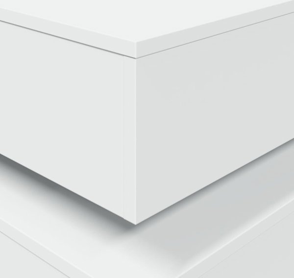 vidaXL Stolik kawowy z oswietleniem LED, bialy, 90x50x40 cm
