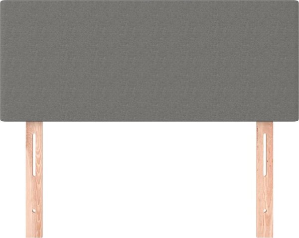 vidaXL Κεφαλάρι κρεβατιού, σκουρόγκρι, 100x5x78/88 cm, ύφασμα