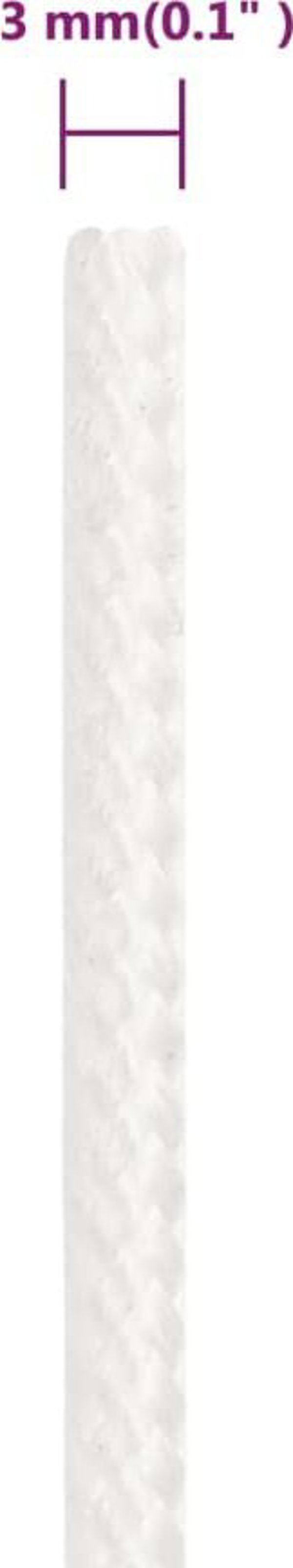 vidaXL Ναυτικό σχοινί, λευκό ομοιόμορφο, 3 mm, 25 m, πολυπροπυλένιο