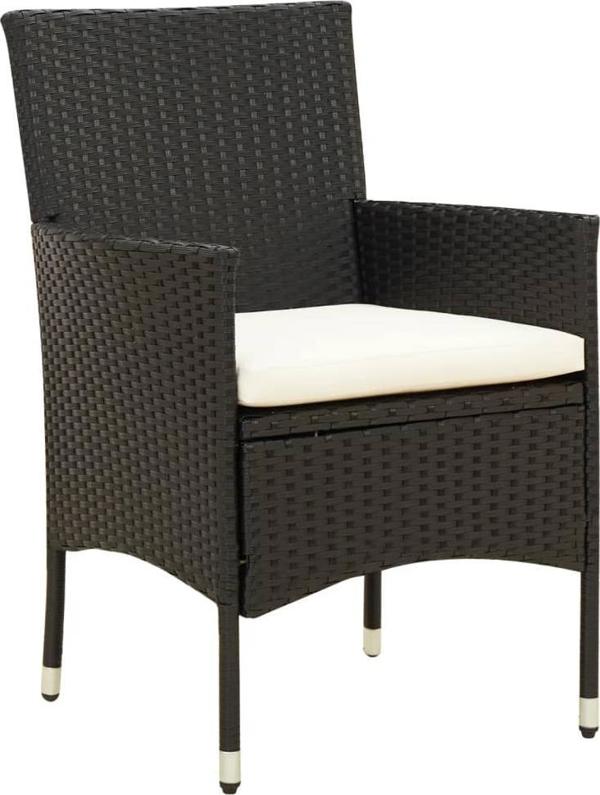 vidaXL vidaXL 9-cz. zestaw mebli ogrodowych z poduszkami, rattan PE, czarny
