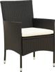 vidaXL vidaXL 9-cz. zestaw mebli ogrodowych z poduszkami, rattan PE, czarny