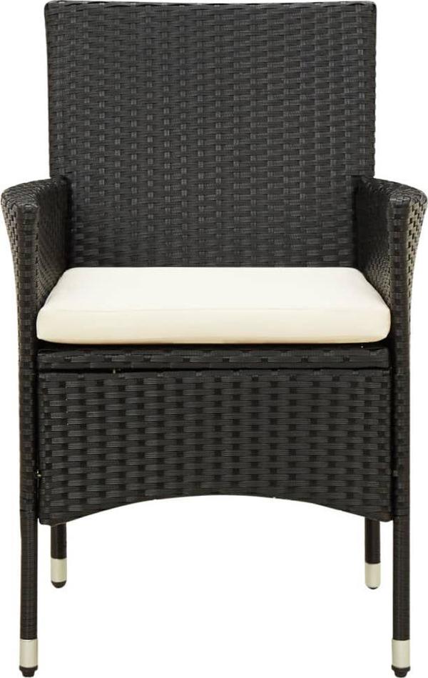 vidaXL vidaXL 9-cz. zestaw mebli ogrodowych z poduszkami, rattan PE, czarny