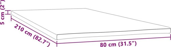 vidaXL Επίστρωμα στρώματος 80x210x5 cm