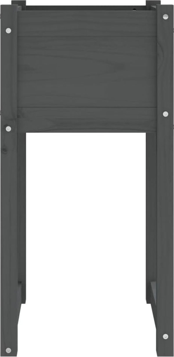 vidaXL vidaXL Donice, 2 szt., szare, 40x40x81 cm, lite drewno sosnowe