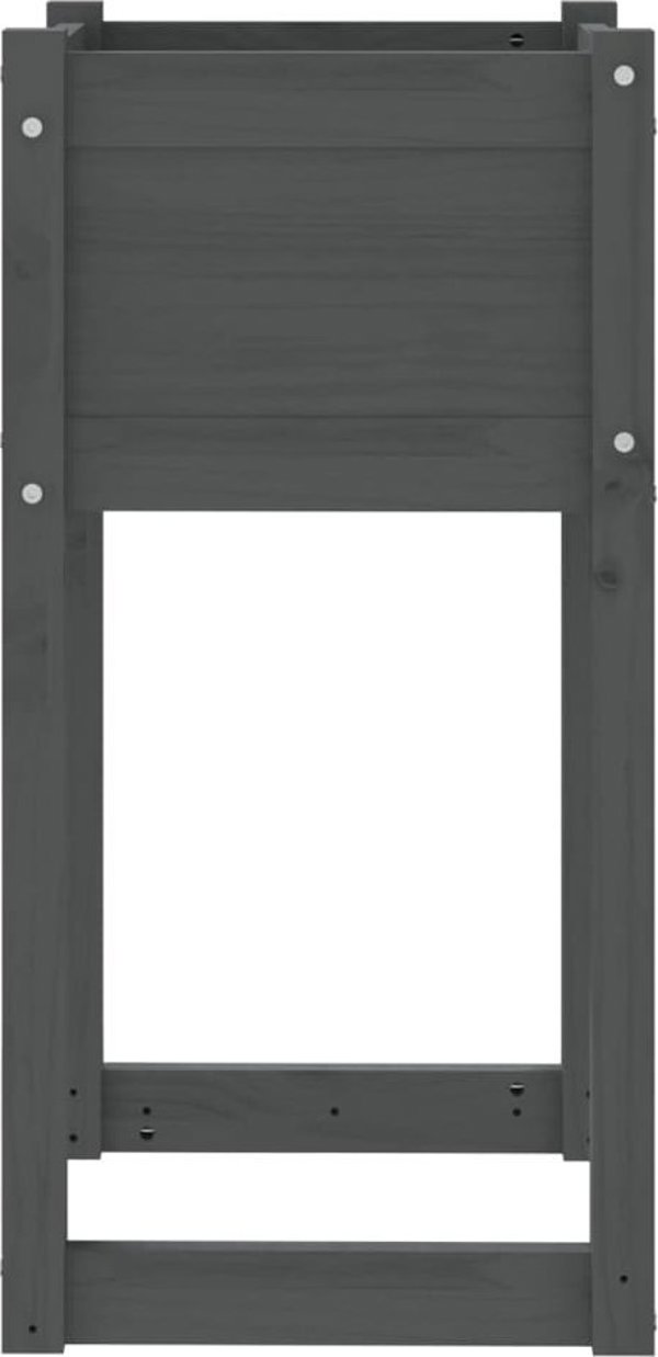 vidaXL vidaXL Donice, 2 szt., szare, 40x40x81 cm, lite drewno sosnowe