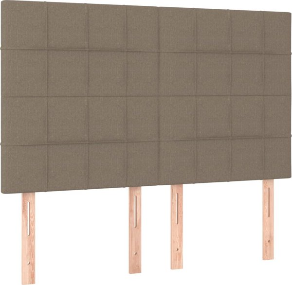 vidaXL Λουξ Κρεβάτι Με Στρώμα, Ταουπέ, Ύφασμα, 140x190cm
